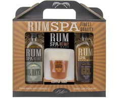 Bohemia Gifts Kosmetikos dovanų rinkinys "RUM SPA" - dušo želė (100ml), vonios putos (100ml) ir rankų muilas (70g)