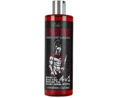 Bohemia Gifts Vyriškas dušo gelis, šampūnas, putos ir muilas 4in1 "Spartan" (400ml)