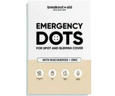 Breakoutaid „Breakout + Aid“ pleistrai nuo spuogų su niacinamidu ir cinku. Skubios pagalbos taškeliai, 72 vnt.