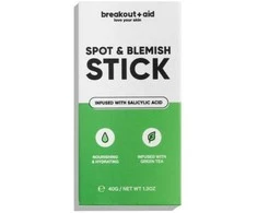 „Breakout + Aid“ „Breakout+aid“ kaolino kaukė probleminei odai pieštuko pavidalu (spot &amp; Blemish Stick) 40 g