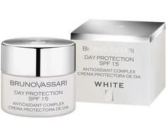 Bruno Vassari Baltas Apsauga nuo saulės Day Kreminis For Face SPF 15, 50 ml
