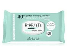 "Byphasse" makiažo valomosios servetėlės "Aloe Vera Sensitive Skin" 40U