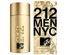 Carolina Herrera 212 Men MTV Eau De Toilette Purškiklis 100ml Limited Edition vyriški kvepalai limituoto leidimo