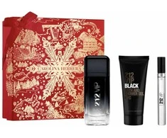 Carolina Herrera 212 Vip Juodas Men Eau De Perfume Purškiklis, 100 ml Set 3 Pieces