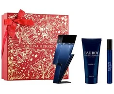 Carolina Herrera Bad Boy Cobalt Eau De Perfume Purškiklis, 100 ml rinkinys 3 vnt.