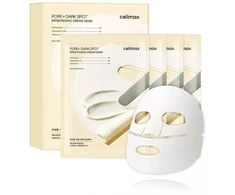 Celimax Pore + Dark Spot Brightening Kreminis Mask lakštinė dviejų dalių kaukė veidui, 4 x 20 ml
