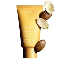 Clarins SOS Comfort maitininantis Balm Mask maitinamoji kaukė labai sausai odai su laukinių mangų sviestu, 75 ml
