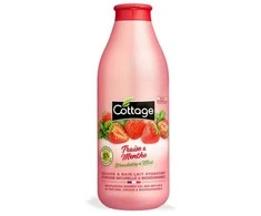 COTTAGE FRAISE &amp; MENTHE dušo želė ir vonios pienelis, 750 ml