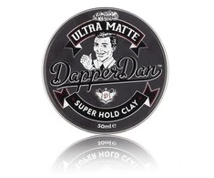 Dapper Dan Ultra Matte Super Hold Clay Itin stiprios fiksacijos matinis modeliavimo molis, 50 ml