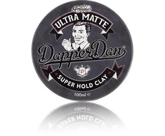 Dapper Dan Ultra Matte Super Hold Clay itin stiprios fiksacijos matinis modeliavimo molis, 100 ml