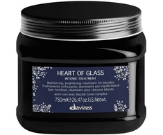 Davines HEART OF GLASS Intense Treatment šviesius plaukus stiprinanti kaukė, 750 ml