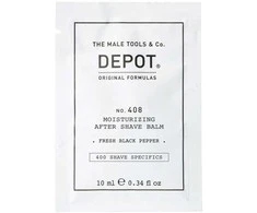 „Depot 400 Shave Specifications No. 408“ drėkinamasis balzamas po skutimosi su šviežiais juodaisiais pipirais, 10 ml
