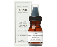 Depot No. 403 Pre-Shave &amp; Softening Beard Oil Fresh Juodas Pepper bardzos aliejus, 30 ml