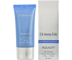 Dr Irena Eris Aquality Oil-Control Moisturizing Kreminis SPF 30 matinį efektą suteikiantis veido kremas, 50 ml