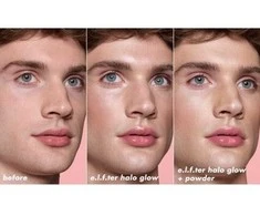 „Elf Cosmetics Elf Halo Glow“ pudrinė-filtrinė makiažo priemonė, presuota pudra, spalva: „Fair Warm“, 10 g