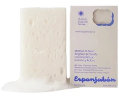 Esponjabon Mother Of Pearl Brightening Soap &amp; Sponge 2-In-1 For Face, 120 g