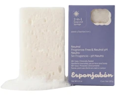 Esponjabon Neutral Fragrance-Free Cleansing &amp; Exfoliating Massage Soap Bar Face &amp; Body, 120 g