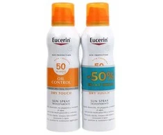 Eucerin Oil Control Dry Touch SPF 50 apsauga nuo saulės, 2 x 200 ml