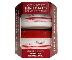 Eucerin Ph5 Kreminis For Dry and Sensitive Skin kremas sausai ir jautriai odai, 75 ml + 75 ml