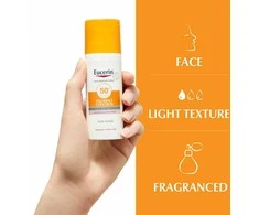 Eucerin Sun Face Pigment Control Fluid SPF 50+ Tinted Light fluidas nuo saulės ir hiperpigmentacijos, 50 ml