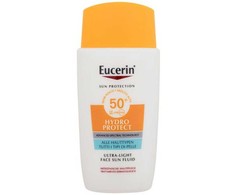 Eucerin Sun Hydro Protect Face Sun Care Ultra Light Fluid SPF 50+ veido fluidas nuo saulės atsparus vandeniui, 50 ml