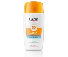 Eucerin Sun Hydro Protect Face Sun Care Ultra Light Fluid SPF 50+ veido fluidas nuo saulės atsparus vandeniui, 50 ml