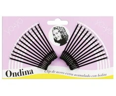Eurostil Acanalado Clips Acero Con Bolita Negra 50mm Pack 1un