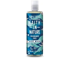 Faith In Nature 99% Natural Ingredients Cleansing &amp; Soothing Fragrance Free Kūno prausiklis, 400 ml