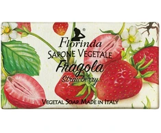 Florinda Braškė veganiškas drėkinamasis kvapusis tualetinis muilas, 100 g
