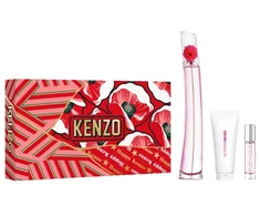 „Flower By Kenzo Poppy Bouquet“ EDP kvepalų vanduo moterims, 100 ml + kūno losjonas, 75 ml + EDP, 10 ml (papildomas)