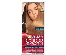 Garnier „Color Sensation“ tamsių plaukų stipriai paryškinta spalva HL3 šviesiai ruda