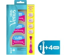 Gillette Venus ComfortGlide Spa Breeze Skustuvas + Keičiamas Peiliukas 4 vnt