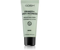 „Gosh Primer+“ be kvapiklių neutralizuoja paraudimą. Skystas makiažo pagrindas „008 Anti-Redness“, 30 ml.