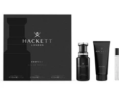 Hackett London Hackett Bespoke Giftset rinkinys vyrams (EDP, 100 ml + EDP, 10 ml + dušo želė, 100 ml)