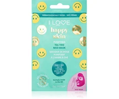 I Love Happy Skin Purifying Tea Trea Mud Mask valomoji veido kaukė, 10 ml