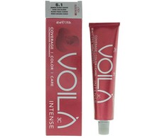 Intercosmo Voilà 3C Intense maitininantis Permanent Hair Dye 6.1 Dark Ash Skirtas šviesiems plaukams, 60 ml