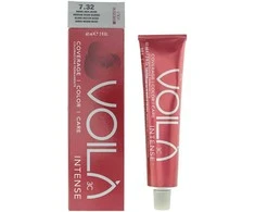 Intercosmo Voilà 3C Intense Permanent Hair Dye 7.32 Medium rusvai gelsvas Skirtas šviesiems plaukams, 60 ml