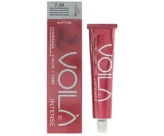 Intercosmo Voilà 3C Intense Permanent Hair Dye 7.34 Medium Golden Copper Skirtas šviesiems plaukams, 60 ml
