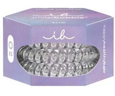 Invisibobble plaukų gumytės Slim Premium Crystal Clear 3 vnt.