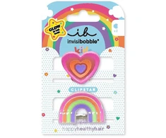 Invisibobble plaukų segtukai Clipstar Glow Happy Heart 2 vnt.