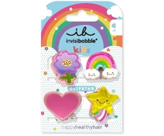 Invisibobble plaukų segtukai Clipstar Happy World 4 vnt.