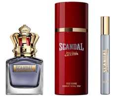 Jean Paul Gaultier Scandal Pour Homme Christmas 2024 rinkinys vyrams (EDT, 50 ml + dezodorantas, 150 ml + EDT, 10 ml)