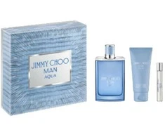 "Jimmy Choo Man Aqua" tualetinis vanduo Vyrams 100 ml, 3 dalių rinkinys