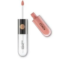 Kiko Milano Unlimited Double Touch Liquid Lip Colour lūpų blizgis, atspalvis: 102 Satin Rosy rusvai gelsvas , 6 ml