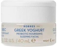 Korres graikiško jogurto maitinamasis kūno kremas veidui naktį, 40 ml