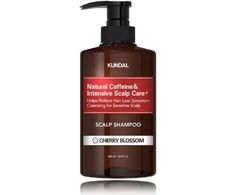 Kundal Anti-Hair Loss Šampūnas with Caffeine Natural Caffeine &amp; Intensive Scalp Care+ Cherry Blossom plaukų šampūnas, 500 ml