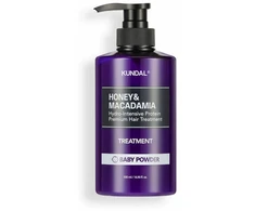 Kundal Honey &amp; Macadamia Protein Treatment Baby Powder plaukų priežiūros priemonė, 500 ml