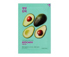 Holika Holika Pure Essence Mask Sheet - Avocado minkštinanti ir drėkinanti veido odą lakštinė veido kaukė su avokadų ekstraktu, 20 ml