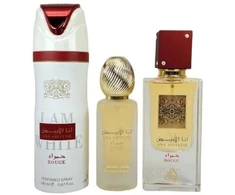 Lattafa Ana Abiyedh Rouge EDP rinkinys unisex (EDP 60 ml + Dezodorantas 200 ml + Hair Mist 50 ml)
