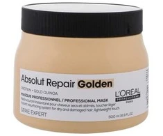 L'Oreal Professionnel Serie Expert Absolut Repair Golden Protein + Gold Quinoa plaukų kaukė, akimirksniu atnaujinanti paviršių, 500 ml